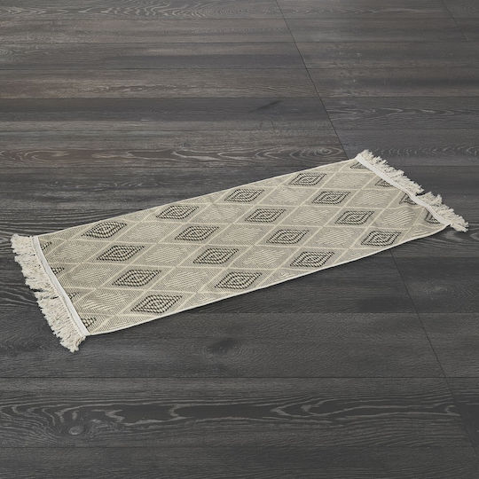 Whitegg Pat65 Χαλί Ορθογώνιο Βαμβακερό Εκρού 60x90cm