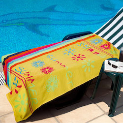 Whitegg Cotton Yellow Beach Towel 86x150cm