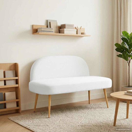 Doppelsitzer Sofa Weiß 110x60x76cm
