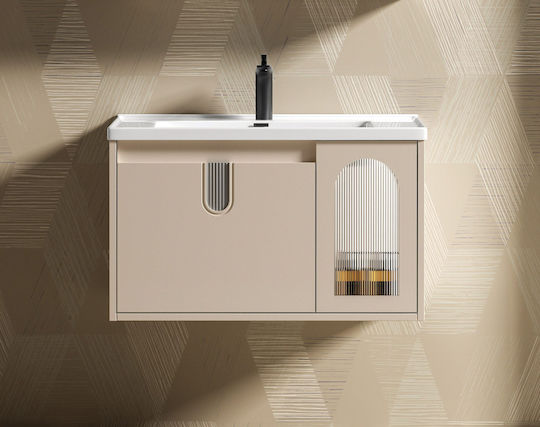 Martin Muse Vanity Unit With Sink L80xD49xH45cm Cashmere Yellow