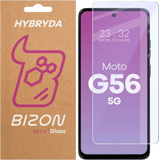 Bizon Glass Mule Hybrid Glass Folie Protectie Ecran Compatibil Lenovo Moto G56 5G Transparentă