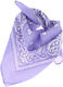 Bandana Din Bumbac Mărimea 55 X 55 Cm Imprimeu Mandala ButicCochet Violet Deschis Es2200