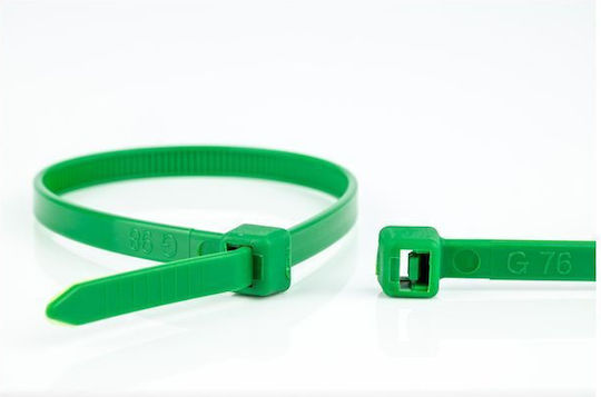 WKK Plastic Cable Ties In Green Colour 100pcs 110226571