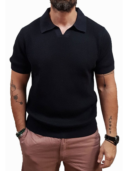 Jack & Jones Neck Polo Herrenbluse Kurzarm Nigh...