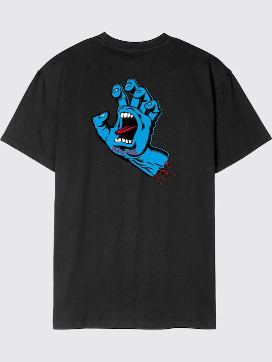 Screaming Hand Chest T-shirt Black