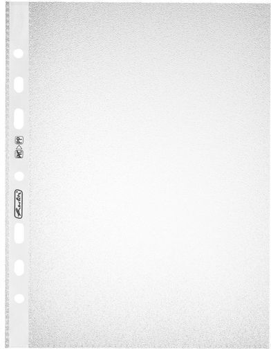 Herlitz A5 Textured Binder Pocket 100 Pieces Transparent Protective Sleeve A5 Top Opening