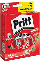 Pritt Glue Stick 43gr 5pcs Transparent Pritt Glue Stick 43gr 5pcs Transparent