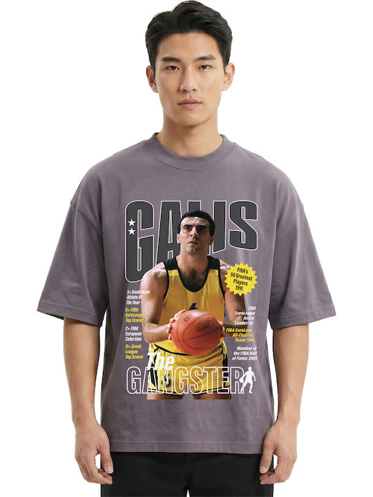Nick Galis Αθλητικό T-shirt Ανθρακί 126NGMSS-4015-GREY