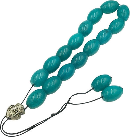 Worry Beads Made of Agate Length 30cm Turquoise