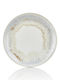 By Bone Wave Shallow Porcelain Multicolour Plate with Diameter 27cm
