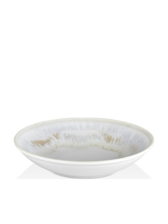 By Bone Wave Deep Serving Plate Porcelain Multicolour Diameter 23cm