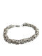 Kalliopi Silver Ανδρικό Βραχιόλι από Ατσάλι 23cm