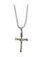 Kalliopi Silver Crucifix Pentru Bărbați Din Oțel Cu Lanț