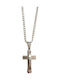 Kalliopi Silver Men's Cross Made of Steel with Chain