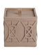 Espiel Plastic Storage Box with Lid Beige 9x9x9cm