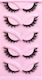 Set 5 Pairs Pink Fox Full False Lashes Cat-Eye Voluminous Curly Realistic Fox Style Lashes F01