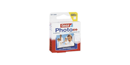 Tesa 56611-00000-00 Κρεμαστράκια με Αυτοκόλλητο Λευκά 500τμχ