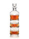 Viski Beau Stacking Crystal Whiskey Serving Decanter with Stopper and Gold Glasses 325ml