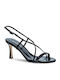 Damen Sandalen Schwarz Leder