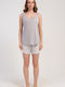 Vienetta Secret Summer Women's Grey Pyjama Set