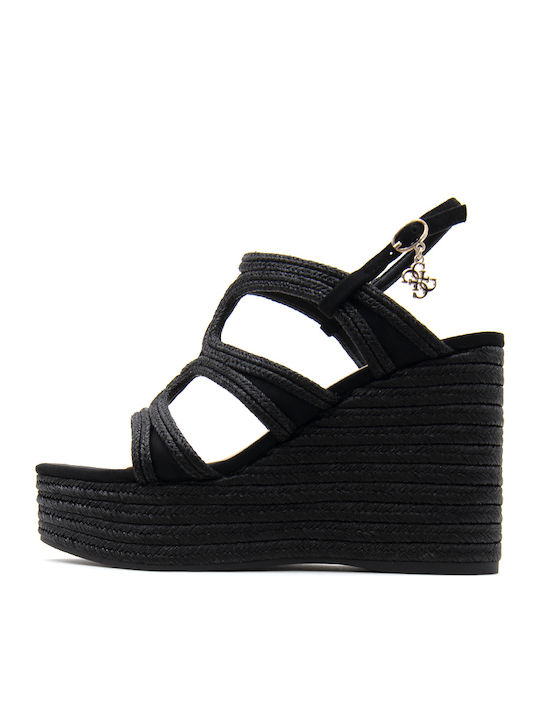 Guess Sommer Damenplattformen Schwarze FLJERSFAB04-Black