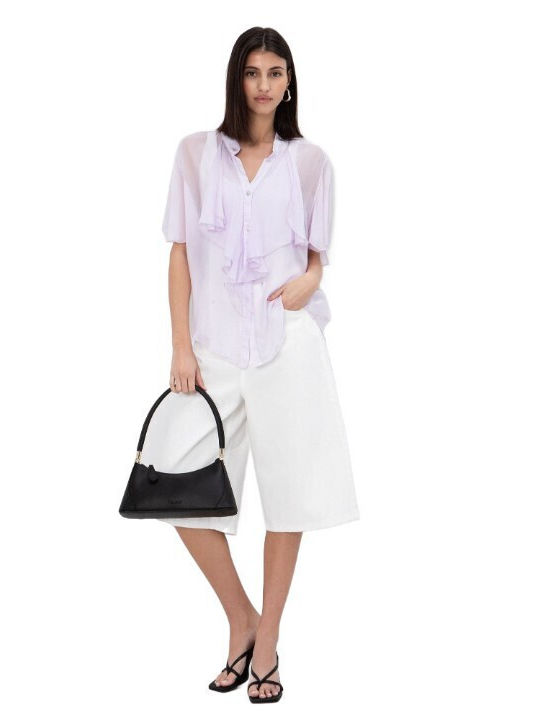 Toi&Moi Long Sleeve Women's Silky Shirt Lilac