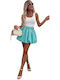 Πλισέ Mini Φούστα Turquoise
