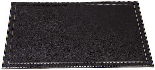 BagCity Desk Pad 60x40 Double Stitch Black Leather Sdw01bl 1033-01