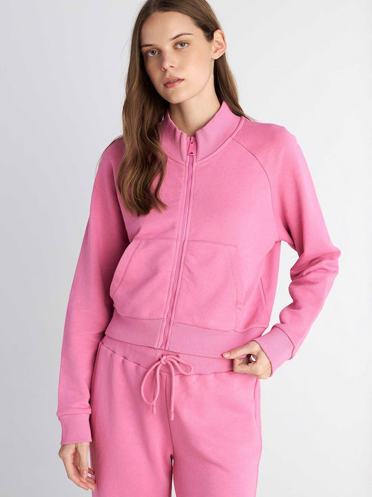SugarFree Damen Sweatshirt Strickjacke Rosa