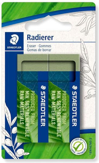 Staedtler Radierer 526 80 Renew Mat 56% Bk2 Γόμα 2 Τεμάχια