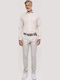 Pantaloni Barbati Chino Elastic Slim Fit Ecru