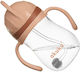 Akuku Educational Sippy Cup Plastic with Handles Brown for 9m+ 280ml
