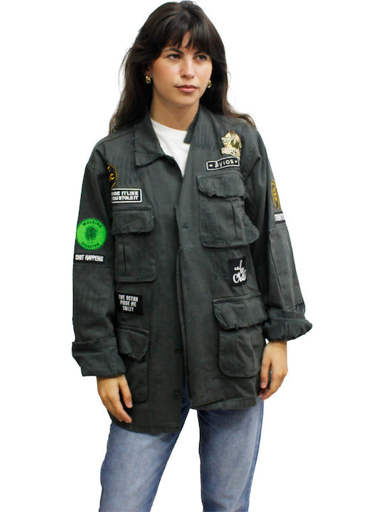 Ayios Damen Jacke für Winter Anthrazit