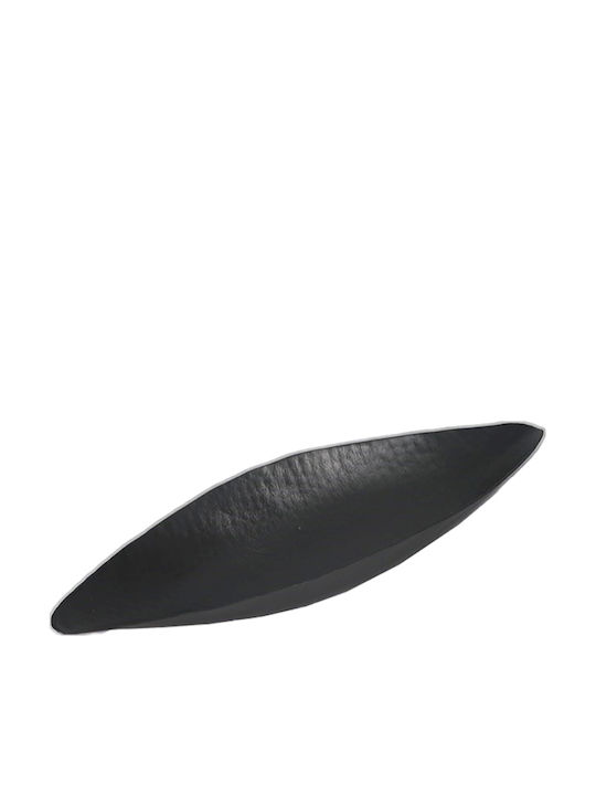 Liberta Boat Servierplatte aus Porzellan Schwarz 40x16cm