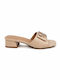 Mules With Low Heel In Pink Colour