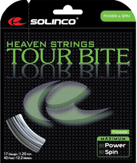 Solinco Tour Bite Tennisschläger-Saiten Grau Durchmesser 1.20mm