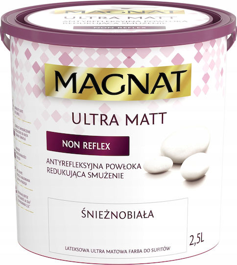 Magnat Ultra Matt Anti-reflective Latexfarbe Weiß Matt 2,5l