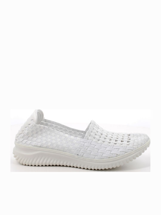 Imac Anatomic Women's Leather White Slip-Ons