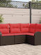 Outdoor Corner Rattan Sofa With Cushions