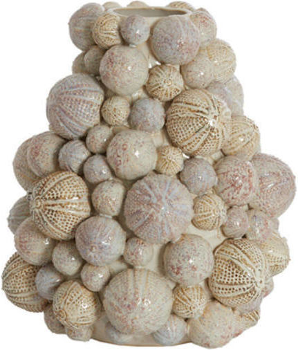 Light & Living Decorative Beige Sea Urchin Vase H32cm
