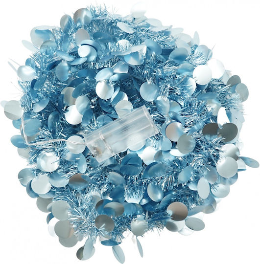 Alista Home Christmas Illuminated Plastic Blue Garland 5x200cm