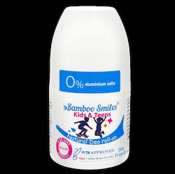 Bamboo Smiles Αποσμητικό σε Roll-On Χωρίς Αλουμίνιο 50ml