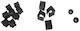 Ecoshadow Set for Office Chair Plastic 14 Pieces Black