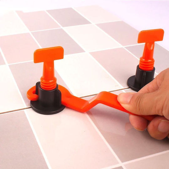 Tile Leveling Set 50 Clips + Key Tile Alignment System Reusable Precise Installation