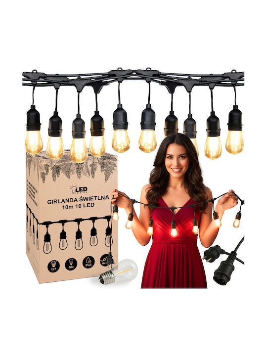 Led Solution Wasserdichte Lichterkette Beleuchtung LED 10m mit 10 Lampen