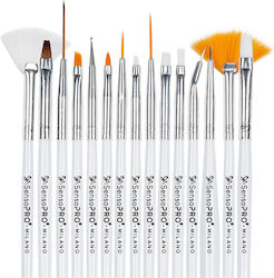 Sensopro Milano Manicure Brush Set 15 Pastel White