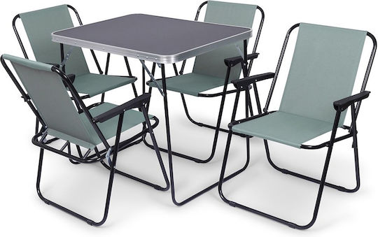 Vilde Masă De Picnic Din Aluminiu Pliabilă 54x44.5x72.5cm Gri