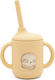 Sassi Junior Toddler Cup with Handles and Straw Silicone Yellow for 6m+