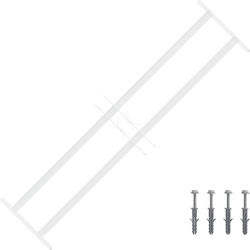 vidaXL Geländer für Terrassen Sicherheitsnetz Fenster 2 Diagonale Kreuz Weiß