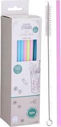 Reusable Plastic Colorful Drinking Straws Set 100 Pieces Reusable Plastic Colorful Drinking Straws Set 100 Pieces